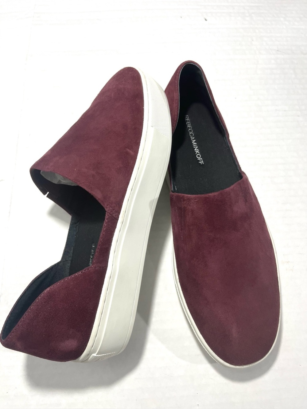 REBECCA MINKOFF SUEDE D'ORSAY PLATFORM SNEAKER
